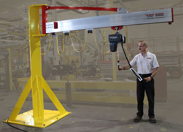 1000lb jib cranes with Electric Hoist manufactured in the US