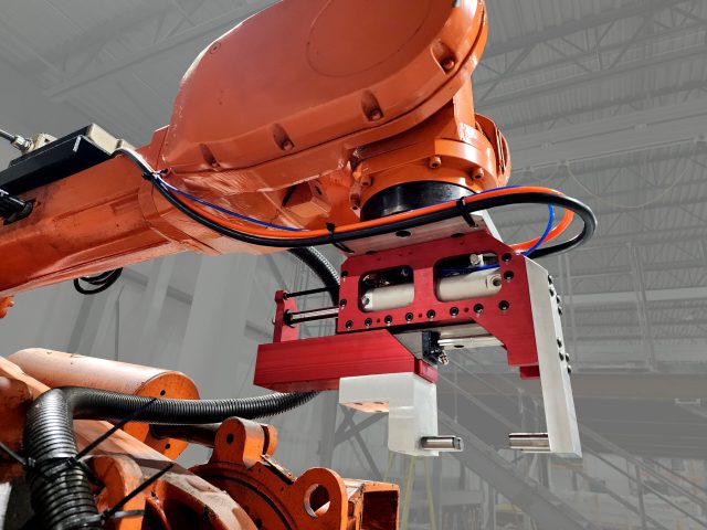 pneumatic gripper with custom jaws