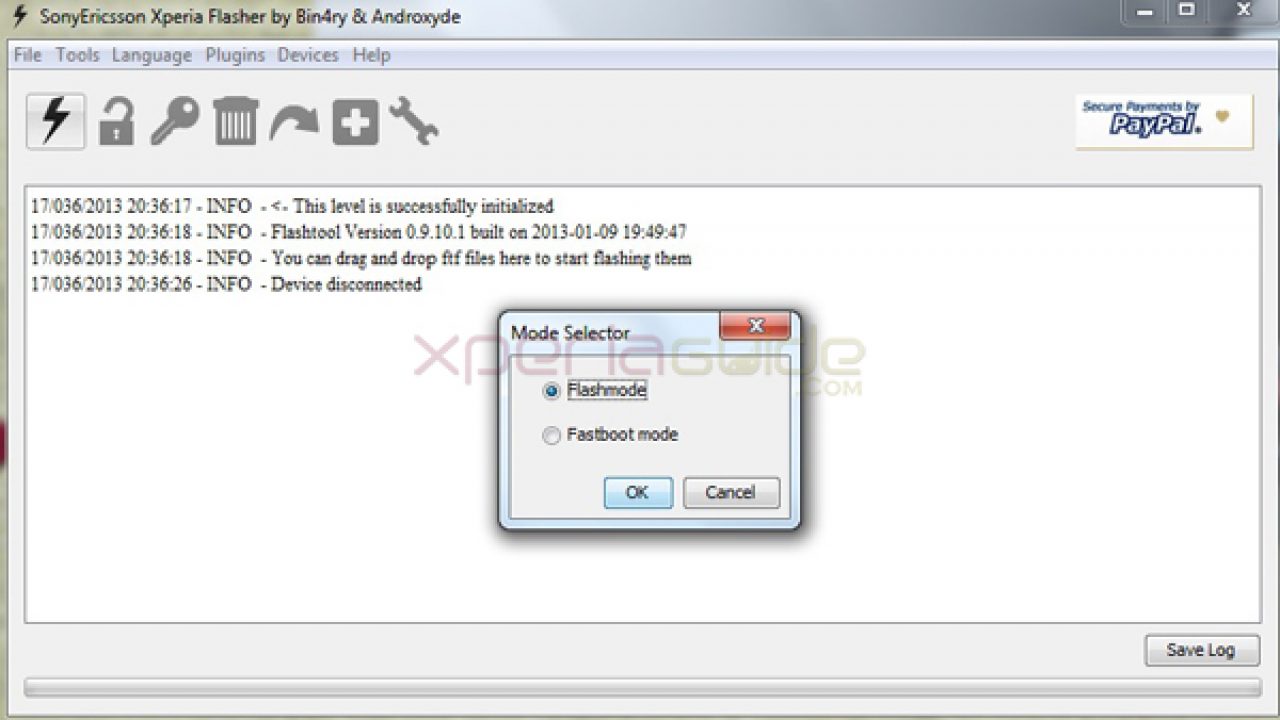 wallpapers Sony Xperia C Flash Tool phone by flashing ftf file by flash tool