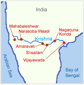 wallpapers Godavari And Krishna River In India Map krishna river gktoday