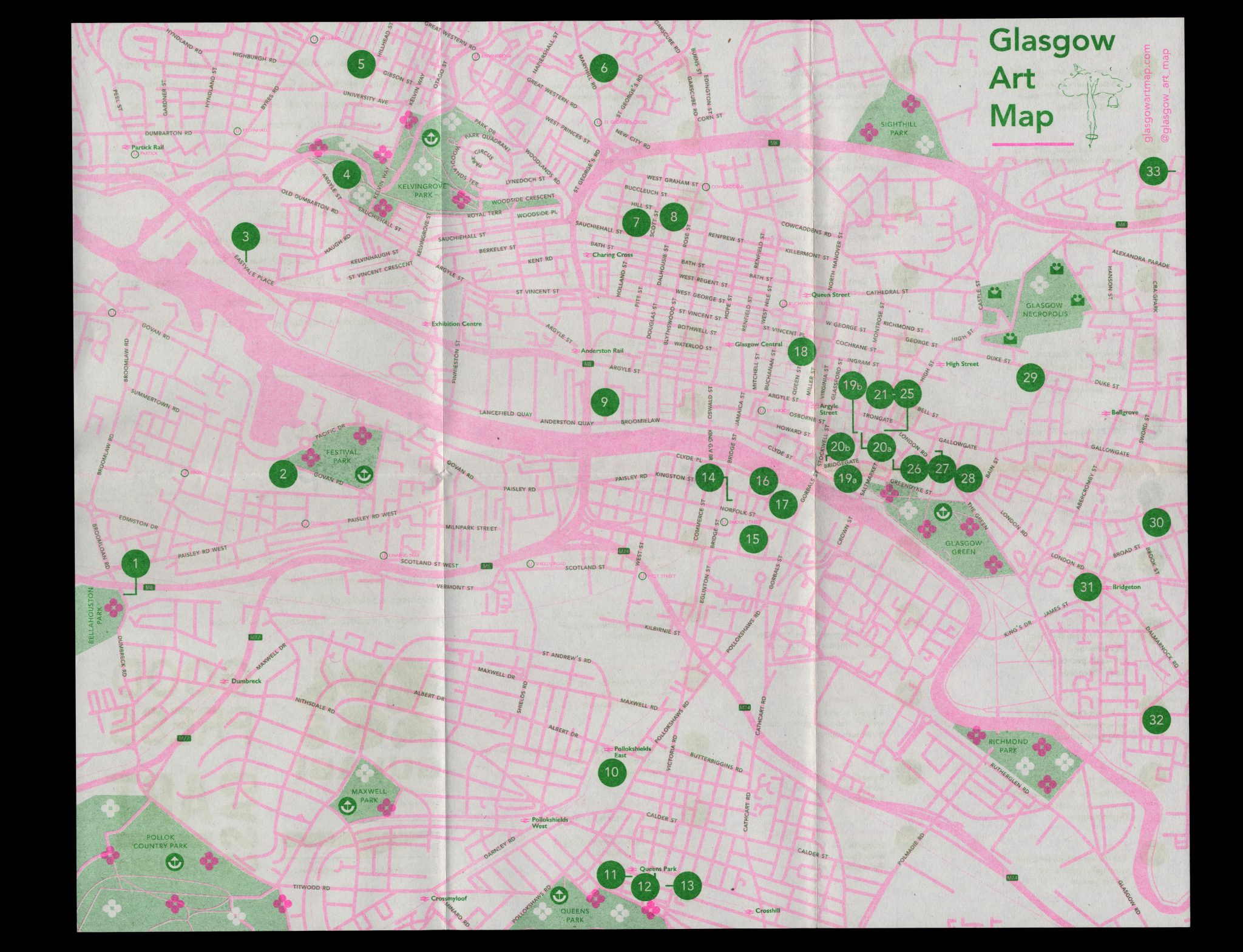 Print Glasgow Art Map GAM SCANS 3 3 