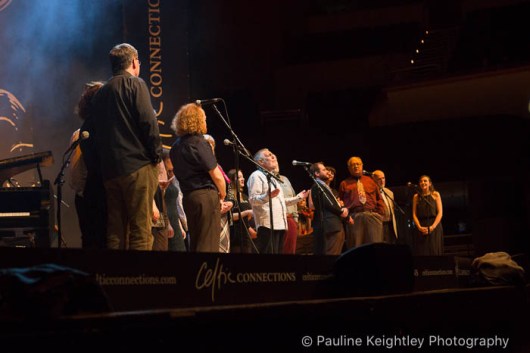 Singers at the Carryng Stream opening concert at Celtic 