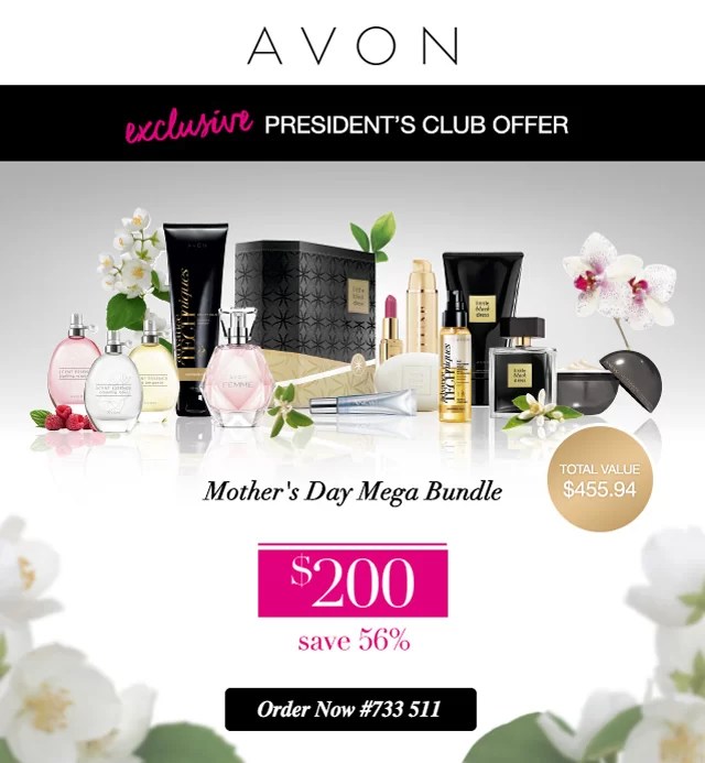 An email design that is featuring Mother's Day Mega Bundle makeup range