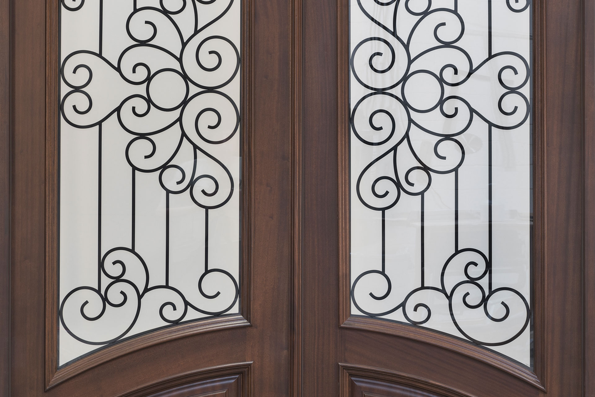 Front Door Custom Double Solid Wood With Walnut Finish Classic Model Gd 005 Dd Cst Glenview Doors In Chicago Il At Glenview Haus