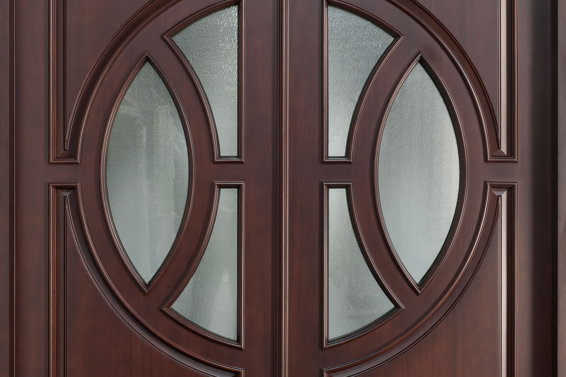 Modern Front Door Custom Double Solid Wood With Dark Mahogany Finish Modern Model Gd 885p Dd Cst Glenview Doors In Chicago Il At Glenview Haus