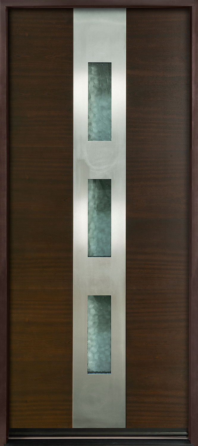 Entry Door In Stock Single Modern Euro Technology With Walnut Finish Modern Euro Collection Model Db Emd C2w Modern Euro Collection