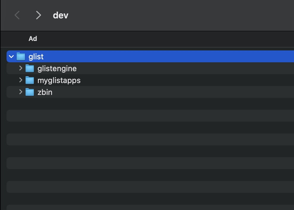 macos screenshot glistengine folders