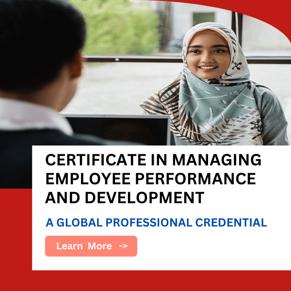 Certificate in Managing Employee Performance and Development