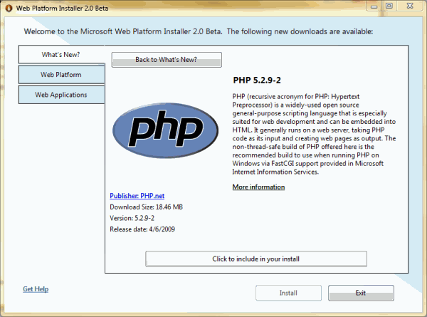 Installing Php On Windows Using The Web Platform Installer 2 0 Beta Global Nerdy - Dark Background Collection - Ultra HD Quality