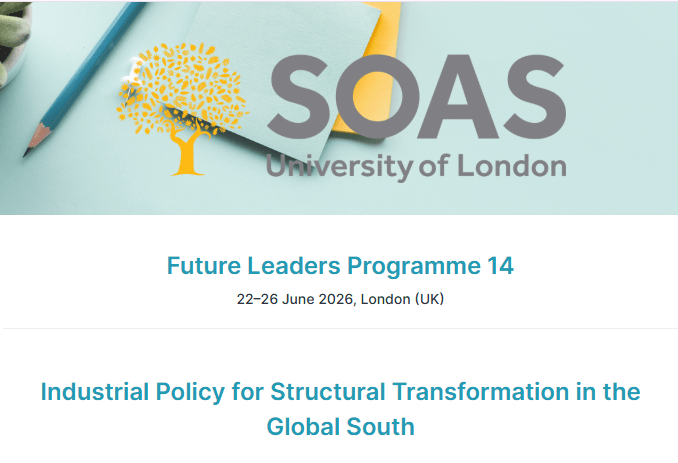 Future Leaders Programme 14: Industrial Policy for Structural Transformation in the Global South (2026)