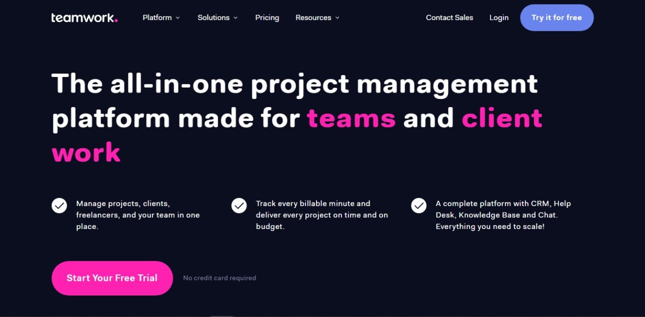 Teamwork website