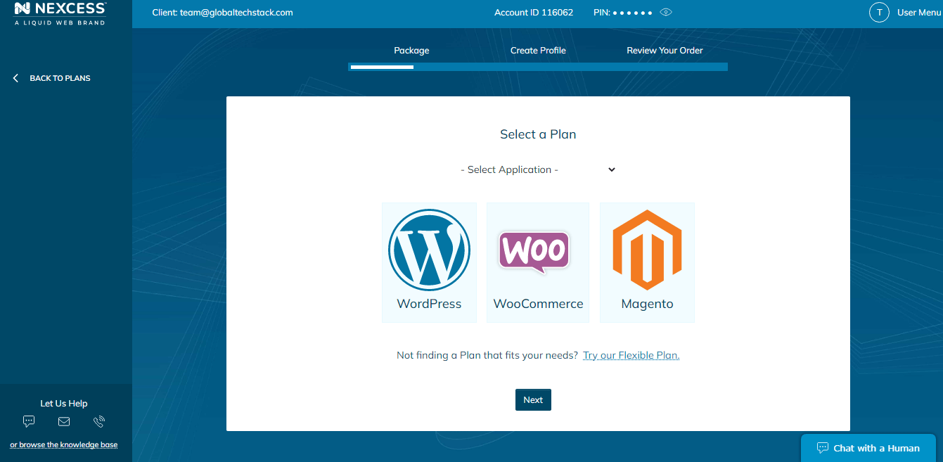 Creating a plan on Nexcess store Builder