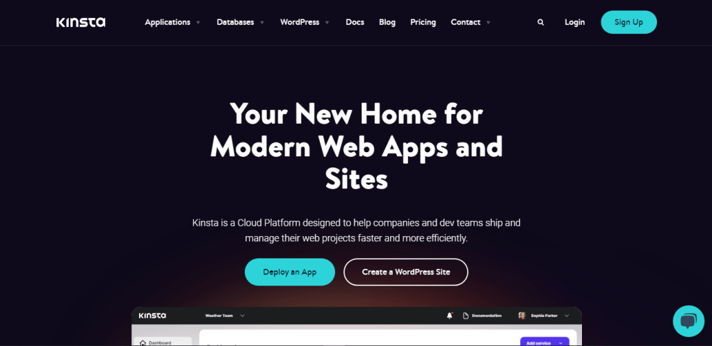 Kinsta cloud-based hosting provider