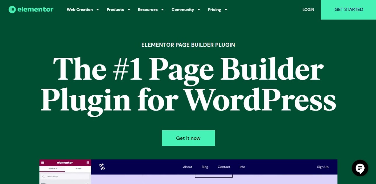 Elementor wordpress plugin