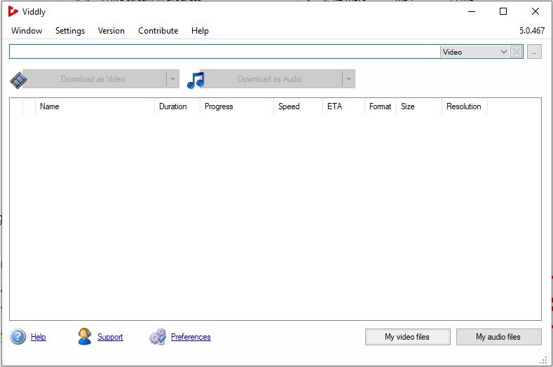 Open Viddly and start dowloading youtube videos