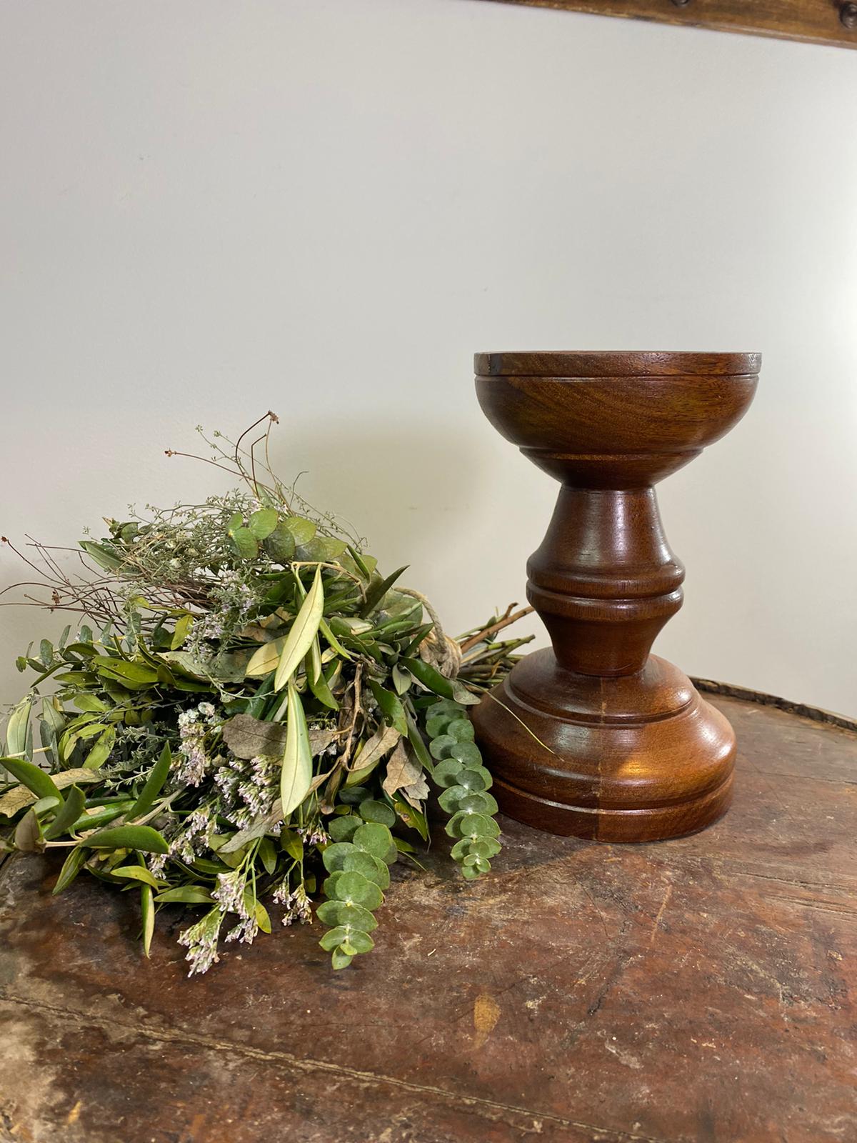 Kandelaar Antiek Hout Woondecoratie Groendecoratie Glorious Home