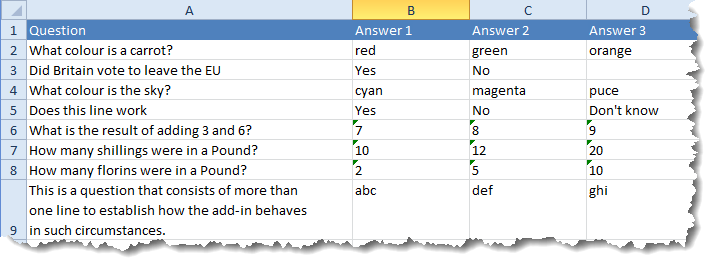 Create interactive multichoice questions and answers