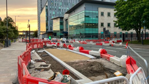 Works on Argyle St looking west