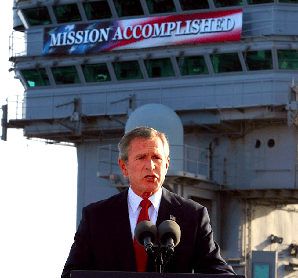 images George Bush Mission Accomplished citing president bush mckee says ri