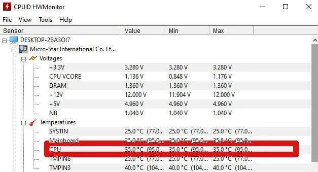 Beginners guide to overclocking - HWMonitor