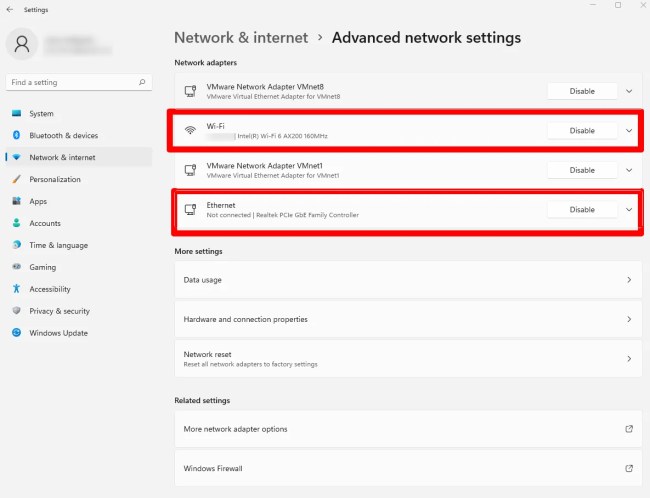 Step 3: Select Network Adapter Used to Connect to the Internet