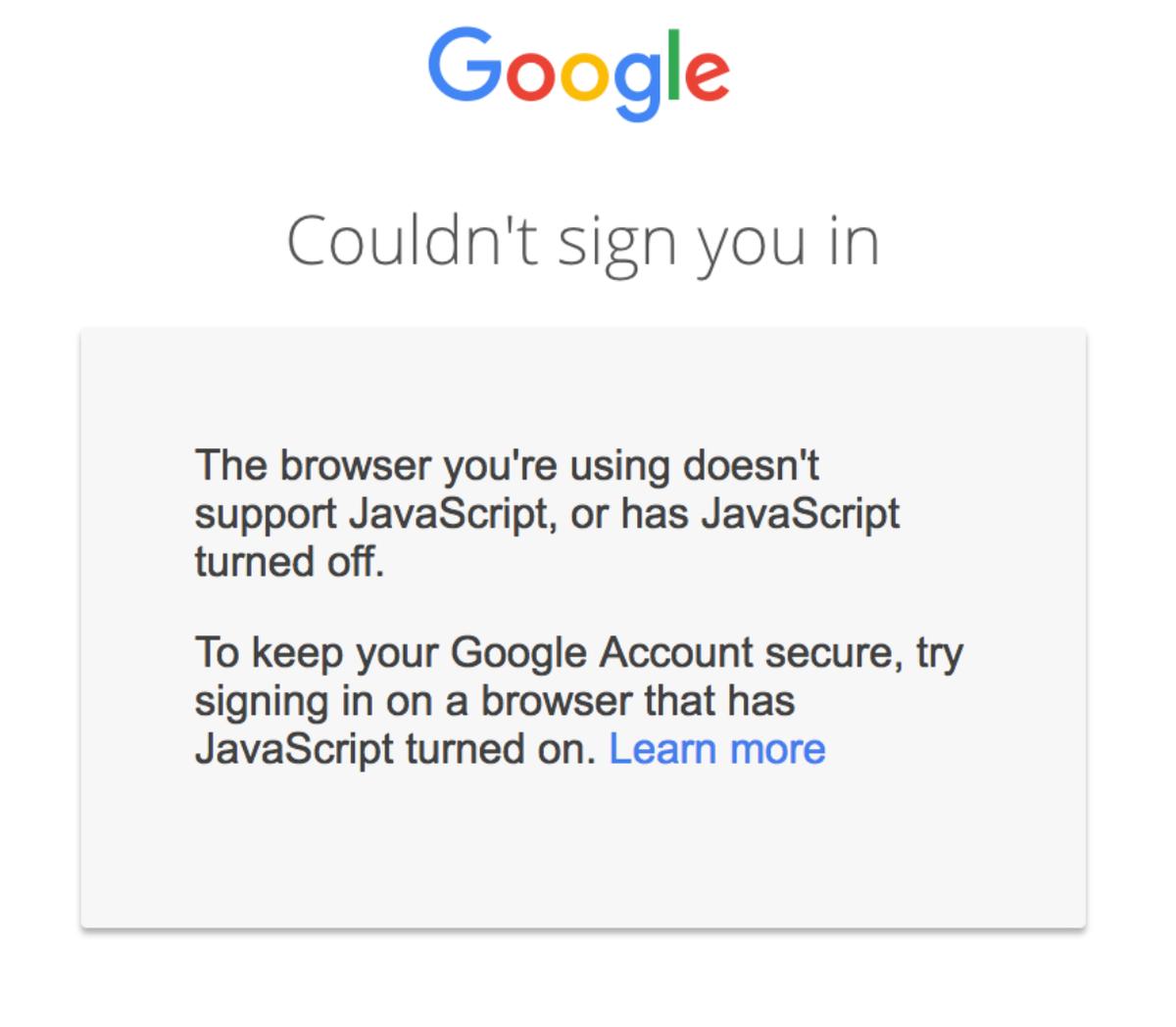 You can also use your phone number to sign in. Sicherheit Fur Das Google Konto Login Nur Noch Mit Aktiviertem Javascript Schutz Fur Gehackte Accounts Gwb