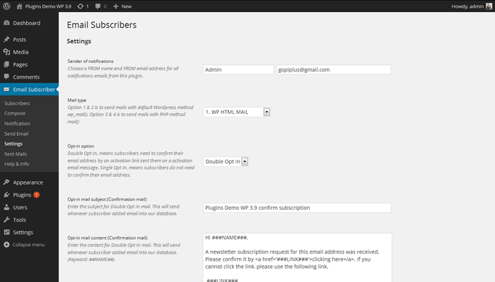 Sendinblue's wordpress email plugin allows you to build forms in the blink of an eye, and sync them with your sendinblue list. Email subscribers wordpress plugin general settings