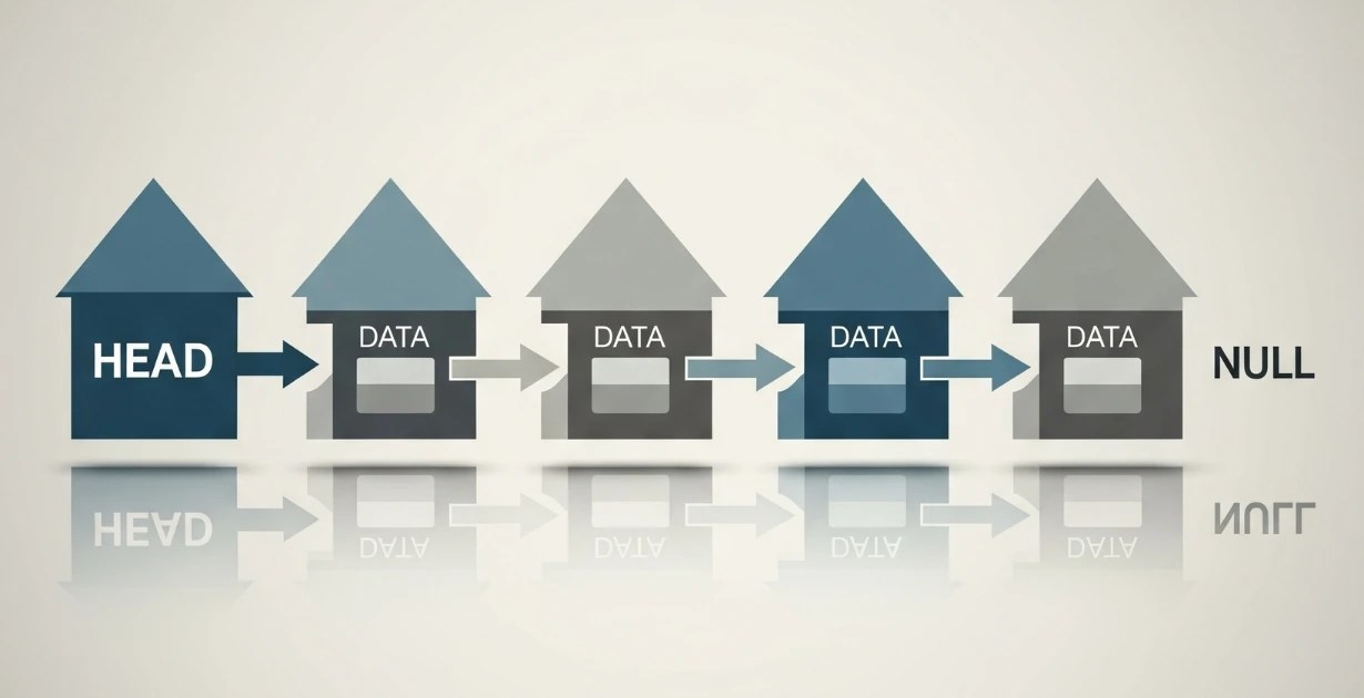 linkedlist datastructure example using toy blocks