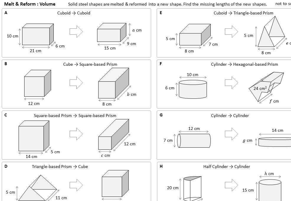 Practice with lateral area and surface area. Volume Surface Area Foundation Go Teach Maths Handcrafted Resources For Maths Teachers