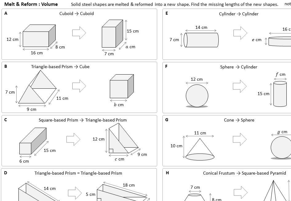 Award winning educational materials like worksheets, games, lesson plans and activities designed to help kids succeed. Volume Surface Area Higher Go Teach Maths Handcrafted Resources For Maths Teachers