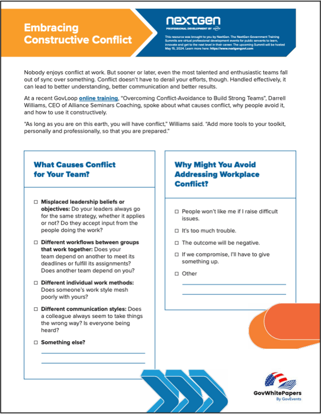 Embracing constructive conflict