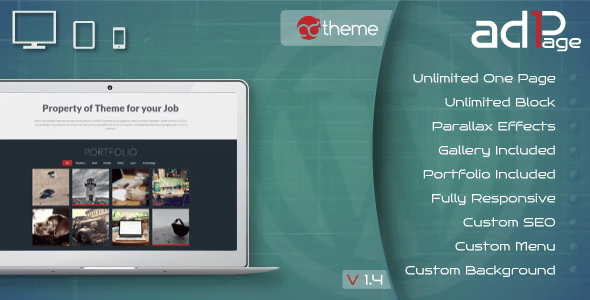Parallax One Page Builder 1.4 – Wordpress Plugin