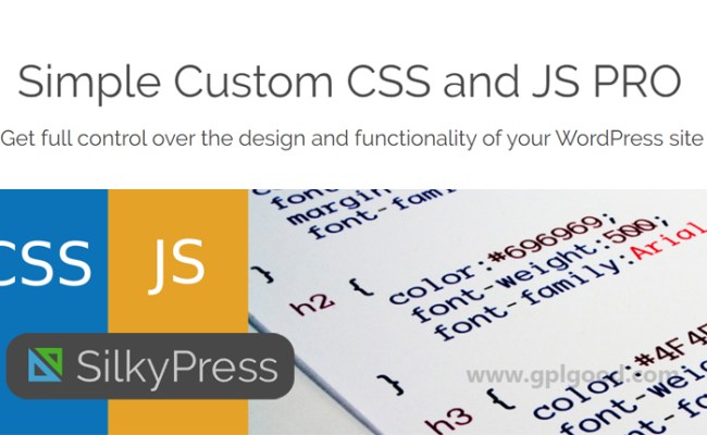 Simple Custom CSS And JS PRO WordPress Plugin - GPL Good