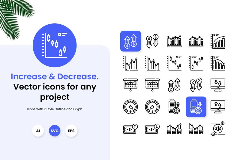 Increase Decrease Icons Photos And Images Pictures Shutterstock - Best Ocean Photos in HD