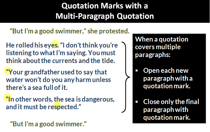 Fab masters company incwestern michigan university. Quotation Marks With New Or Multiple Paragraphs