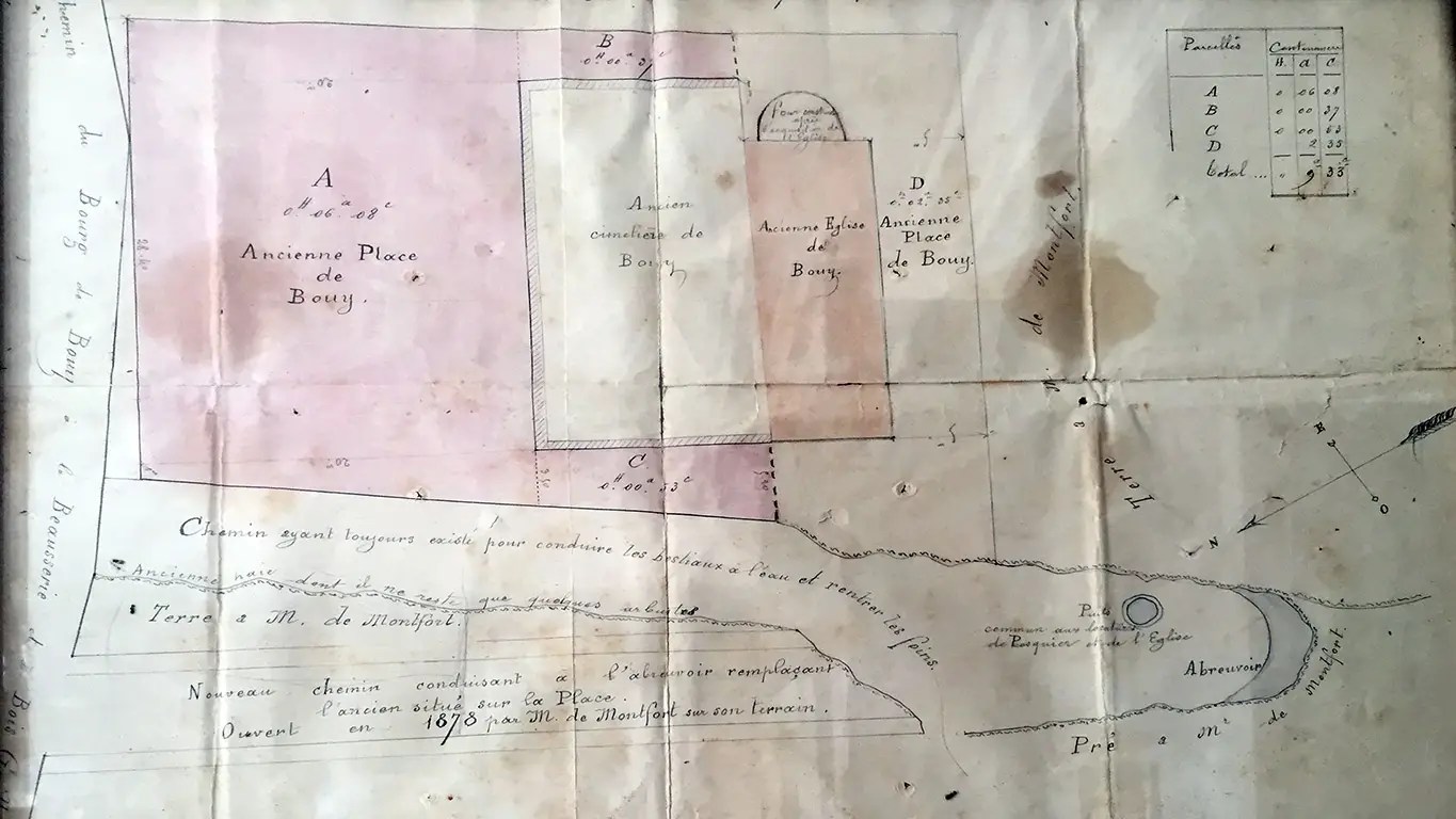 Carte de Bouy datée de 1878