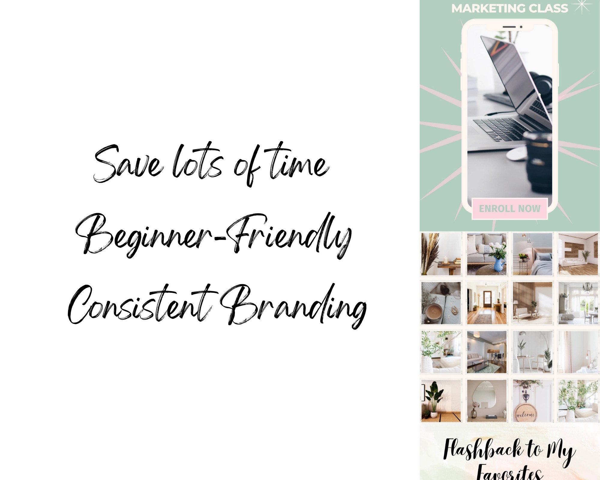 Pinterest Pin Templates, Pinterest Marketing, Pink and Mint Green Pins, Canva