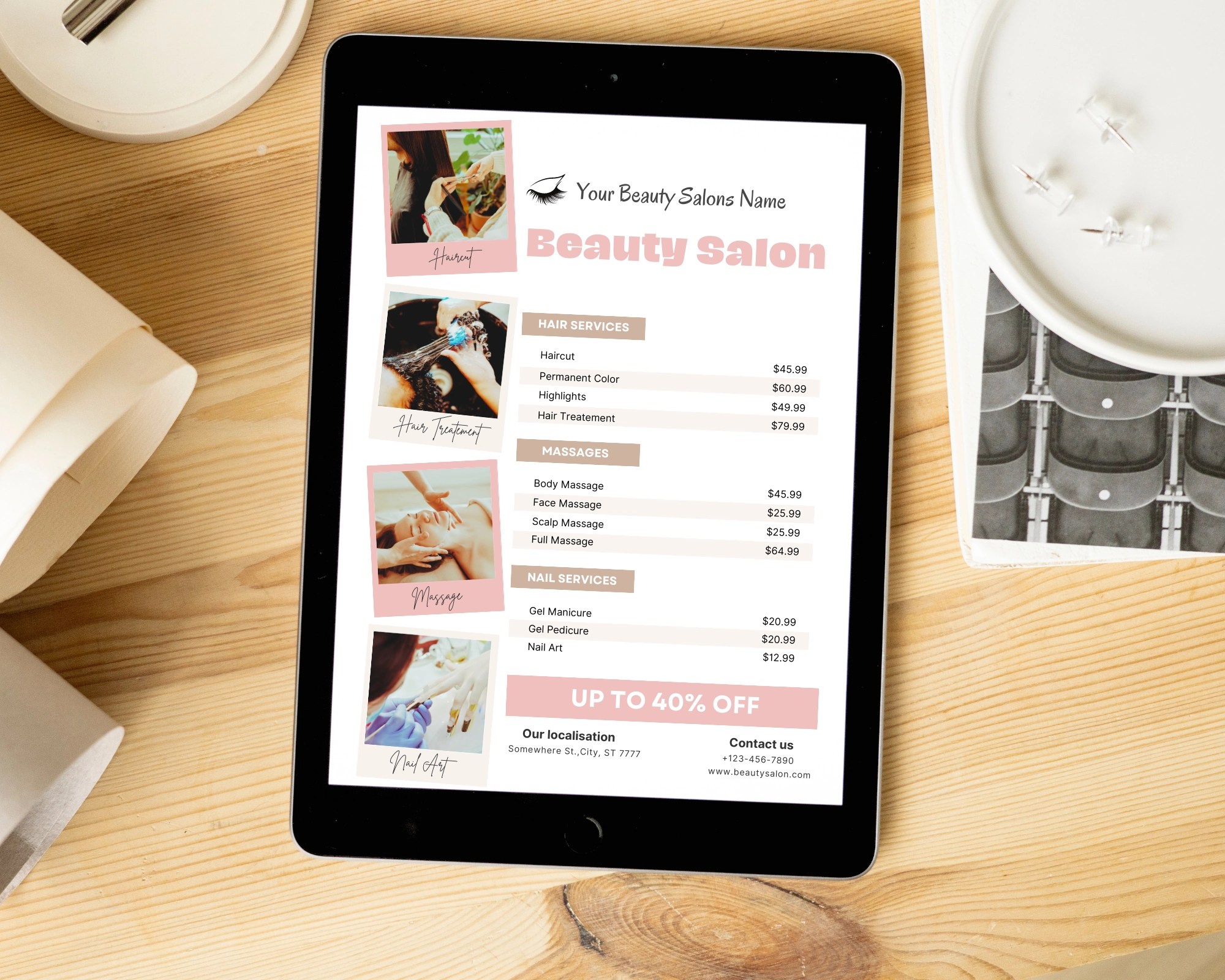 Beauty Flyer Canva editable