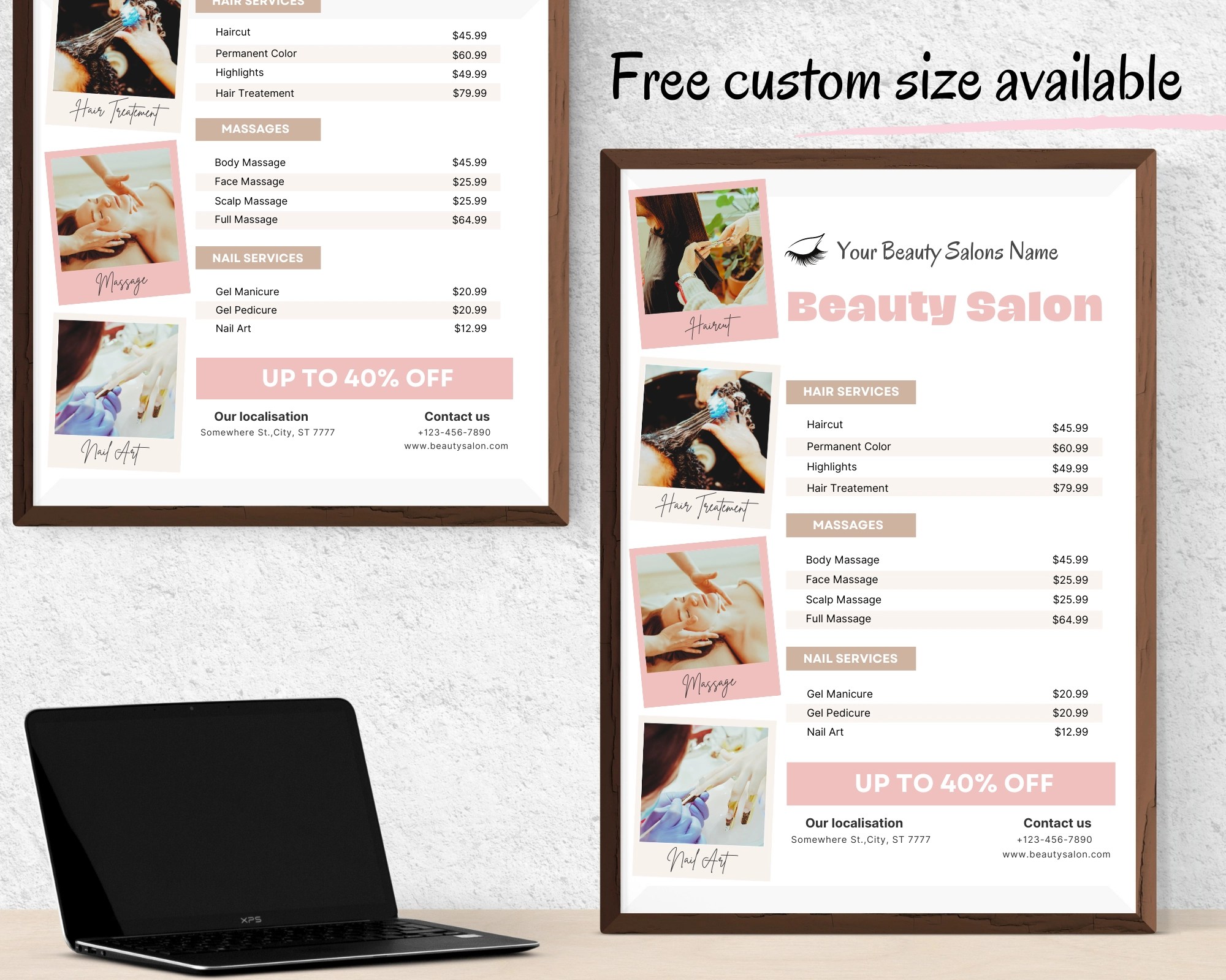 Beauty Flyer Canva editable