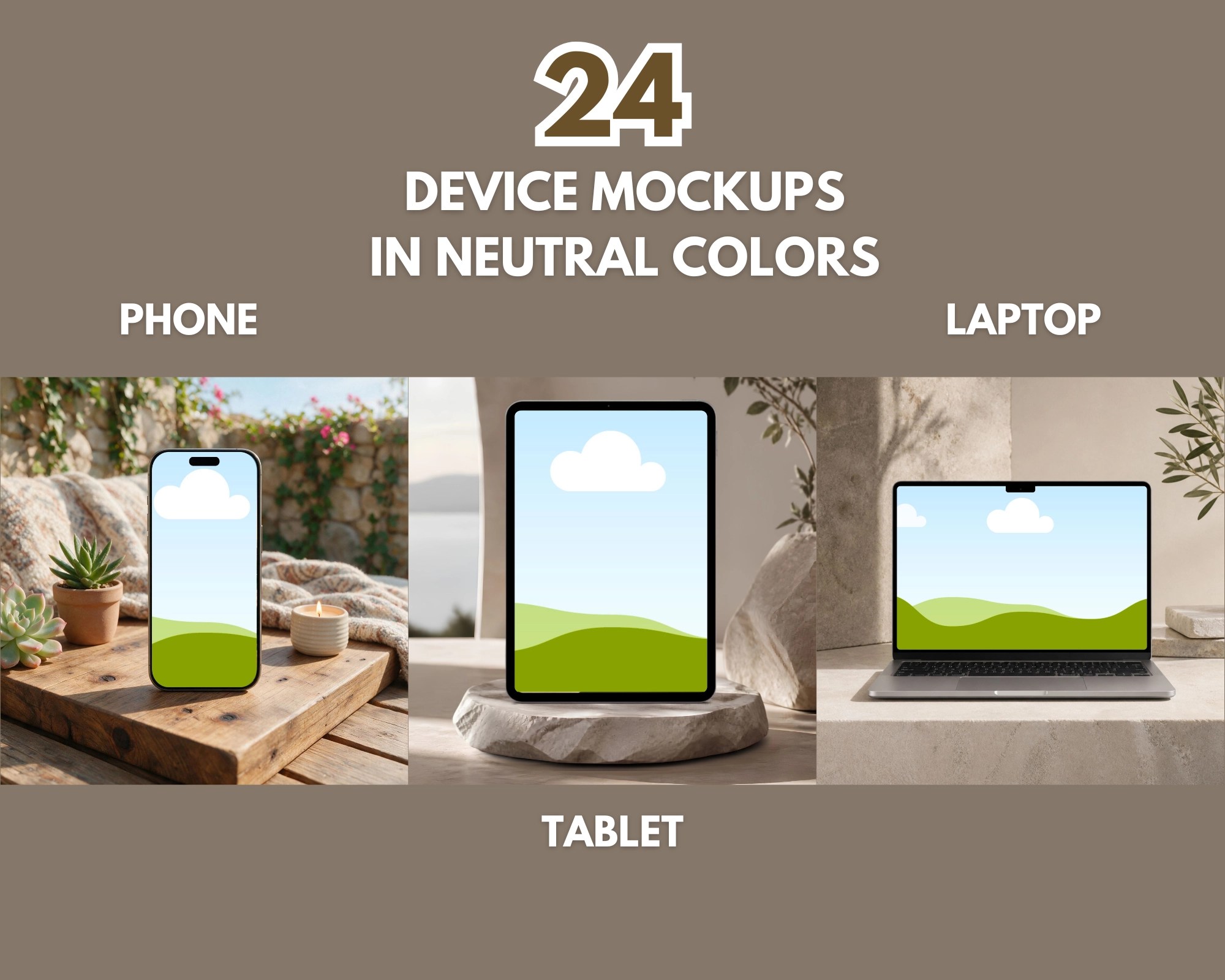 Canva Device Mockup Templates | Website, Laptop, Phone & Video Mockups | Digital Product Mockups Iphone iPad Macbook Mockups