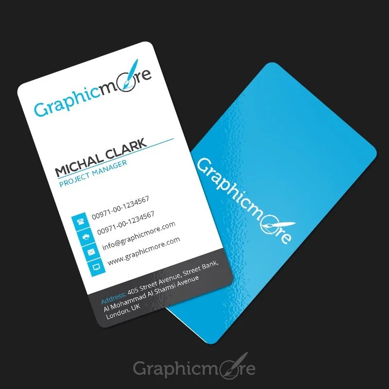 Modren Vertical Business Card Template Archives Download Free Psd And Vector Files Graphicmore