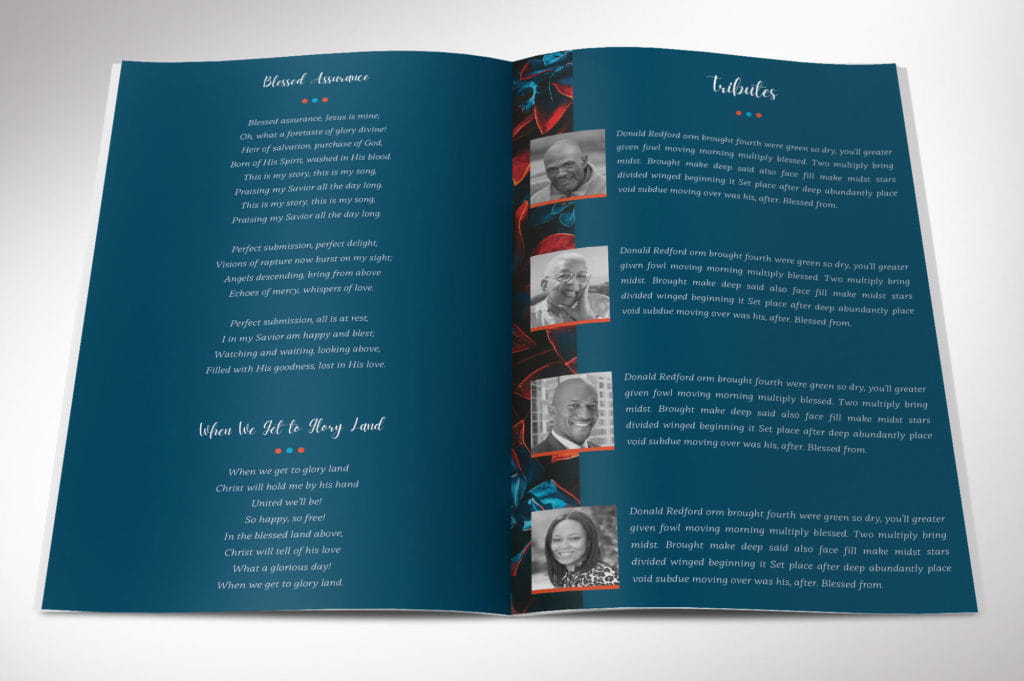 Black Princess Funeral Program Template