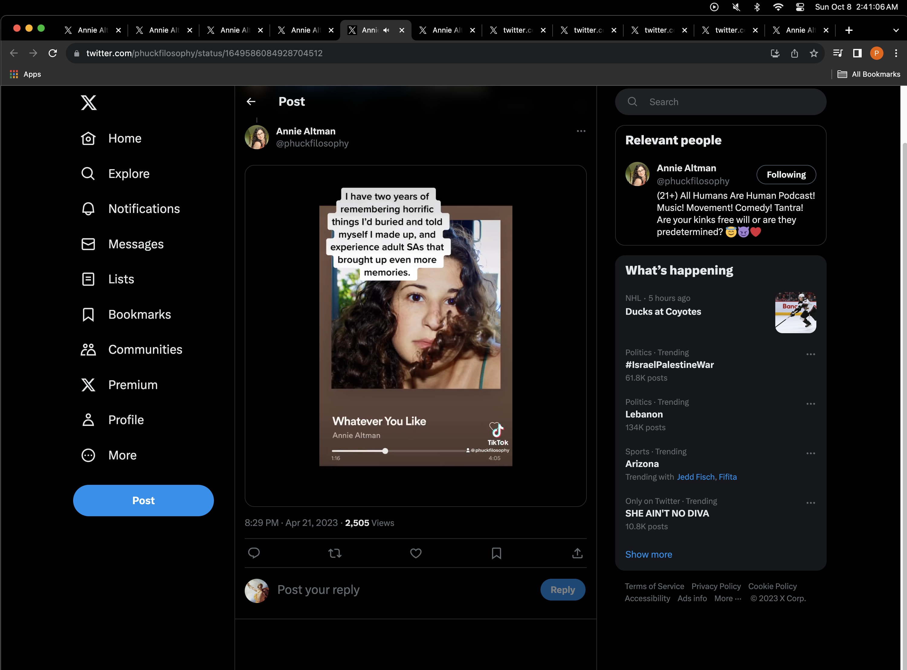 Sam Altmans sister, Annie Altman, claims Sam has severely abused her - LessWrong 2.0 viewer
