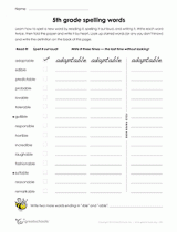 5th grade spelling words list 1 of 36 5th grade word lists worksheet greatschools