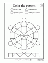 coloring shapes 1st grade kindergarten math worksheet greatschools