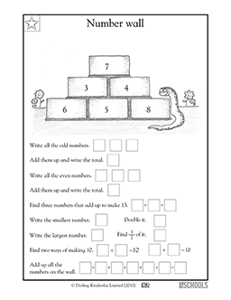 number wall 2nd grade math worksheet greatschools