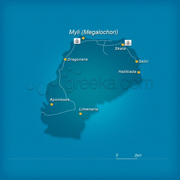 Agistri Map Key Places Points Of Interest Greek Agistri Map 