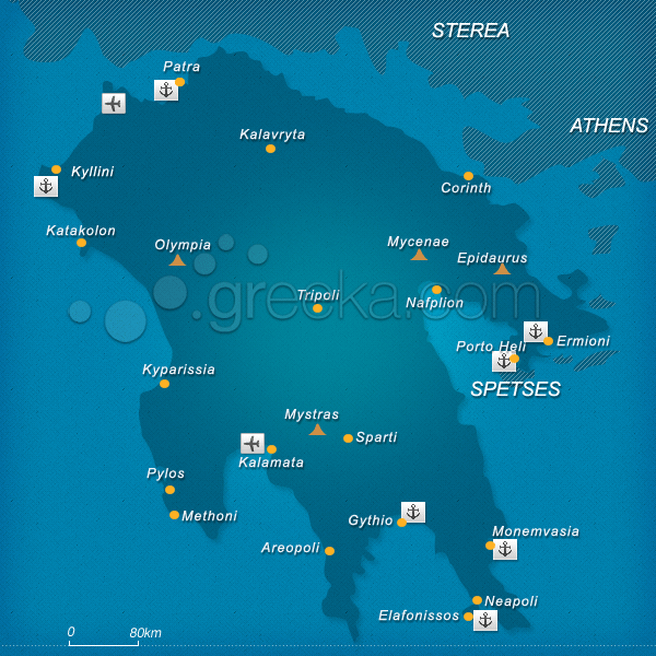 Where Is Peloponnese On A Map At Sarah Fox Blog Peloponnese Map 