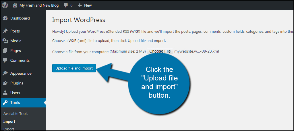 Export the mysql database · step 3: How To Transfer Your Wordpress Content From One Blog To Another Greengeeks