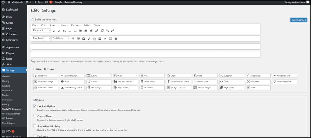 If this is the case, check with the wordpress support forum for possible solutions. How to Fix WordPress Visual Editor Missing Text and Buttons - GreenGeeks